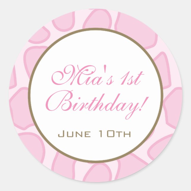 Rond Invitation à l'anniversaire ou Sticker préféré - r (Devant)