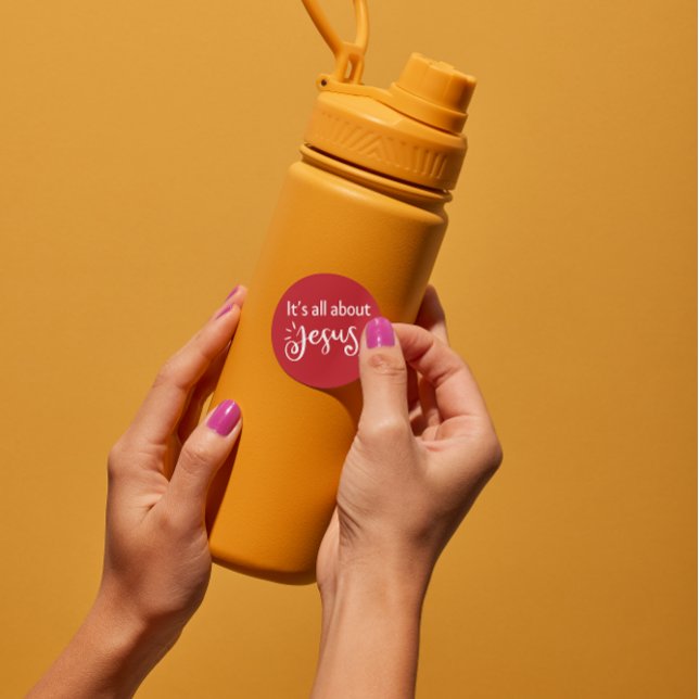 Rond It’s All About Jesus – Christmas Sticker #02  (Créateur téléchargé)