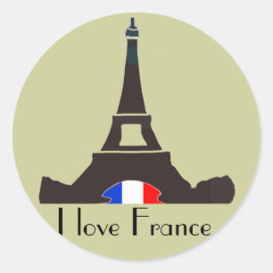 Rond J'adore France Sticker