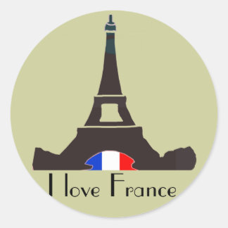 Rond J'adore France Sticker