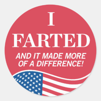 Rond J'Ai Farted Voting Sticker