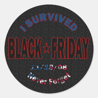 Rond J'ai survécu Black Friday Sticker