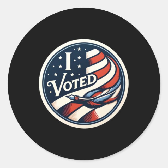Rond J'ai voté Sticker (Devant)