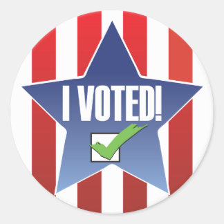 Rond J'Ai Voté ! Sticker de Badge