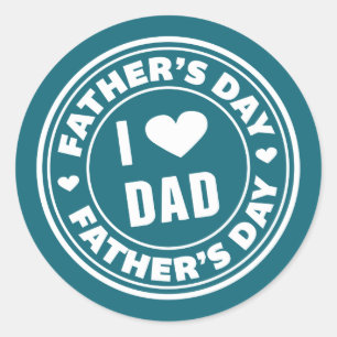 Rond J'aime papa Bonne Fête des pères   Sticker