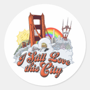 Rond J'Aime Toujours San Francisco Sticker