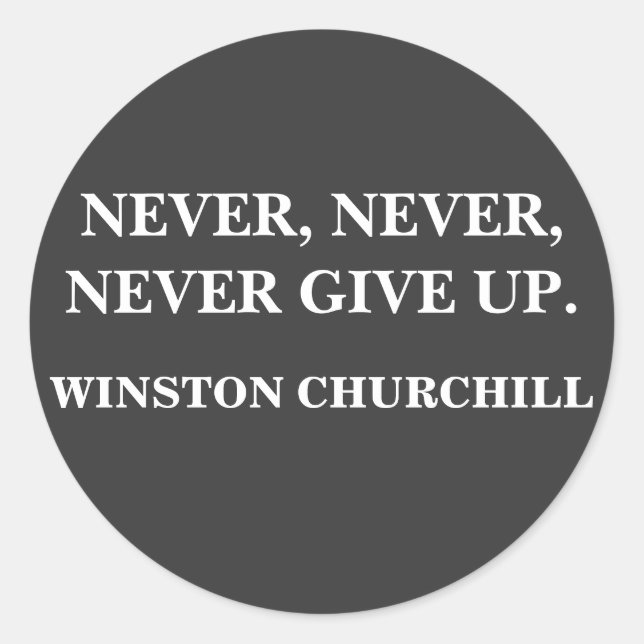 ROND JAMAIS, NEVERGIE, WINSTON CHURCHILL - STICKER (Devant)
