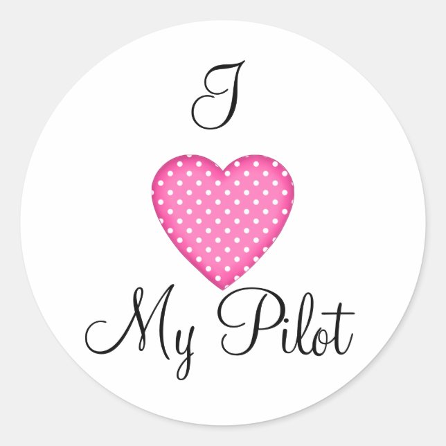 Rond Je Coeur Mon Sticker Pilote (Devant)