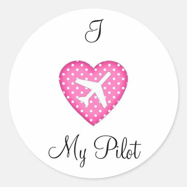 Rond Je Coeur Mon Sticker Pilote (Devant)