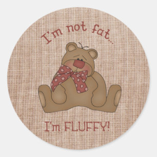Rond Je ne suis pas gros, je suis moelleux ! Sticker ro