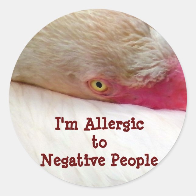 Rond Je suis Allergic_ Sticker (Devant)