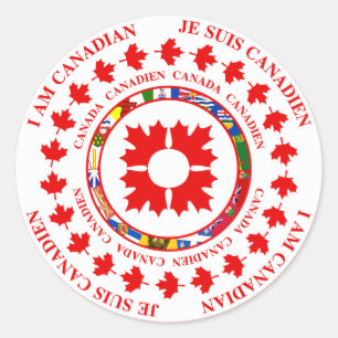 ROND JE SUIS CANADIEN - JE SUIS CANADIEN STICKER