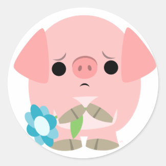 Rond "Je suis désolé" Belle Sticker en caricature