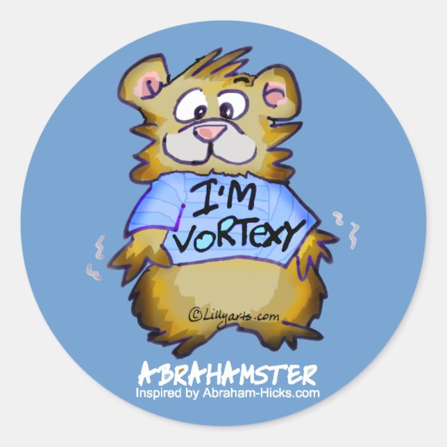 Rond Je suis Vortexy Blue Round Sticker (Devant)
