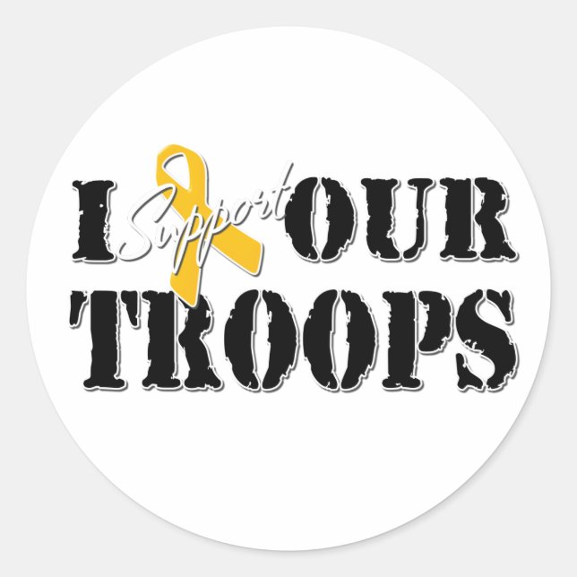Rond Je supporte Notre Sticker Pour Troupes (Devant)