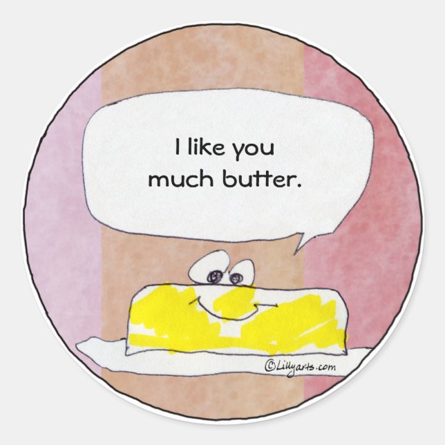 Rond Je T'Aime Beaucoup Beurre Sticker (Devant)