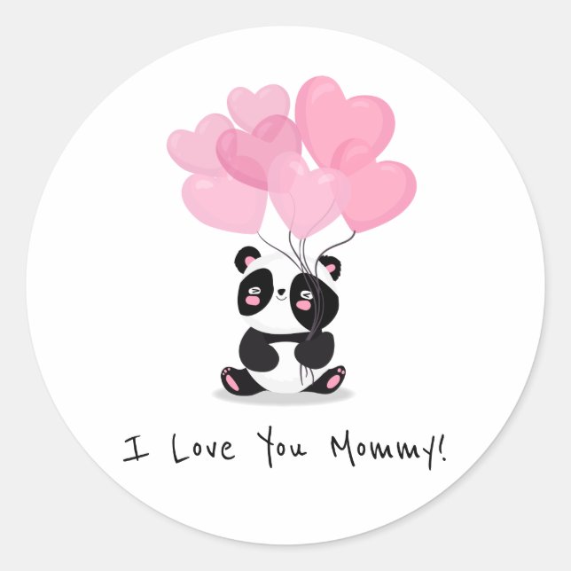 Rond Je t'aime Fête des mères de maman | Sticker (Devant)