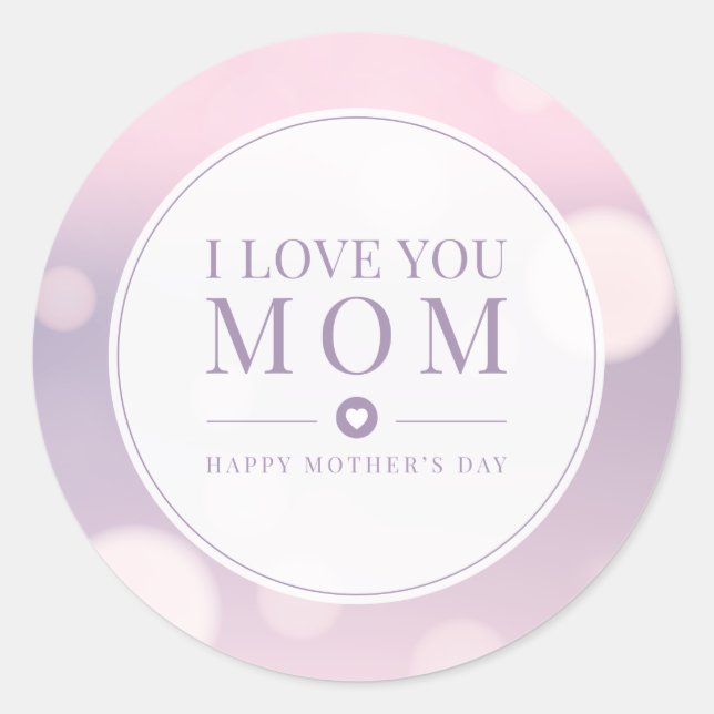 Rond Je t'aime Fête des mères de maman | Sticker (Devant)