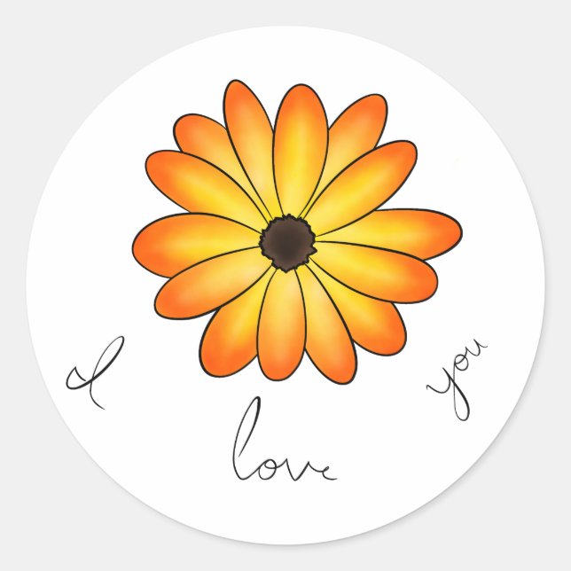 Rond Je T'Aime Sticker Flower (Devant)