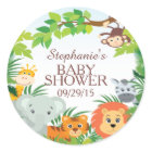 Joli Safari Jungle Baby shower Favoriser Sticker