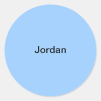 Jordan Light Blue Kids Nom Sticker Personnalisé