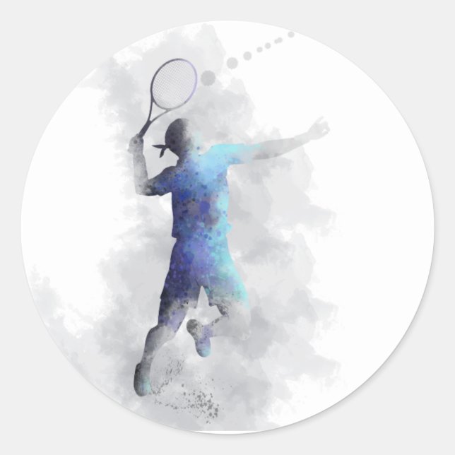 Rond JOUEUR DE TENNIS - Sticker (Devant)