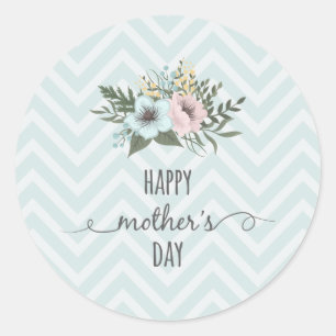 Rond Jour des mères florales élégantes   Sticker