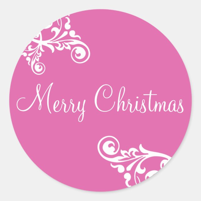 Rond Joy Christmas Flourish Enveloppe Sticker Sceau (Devant)