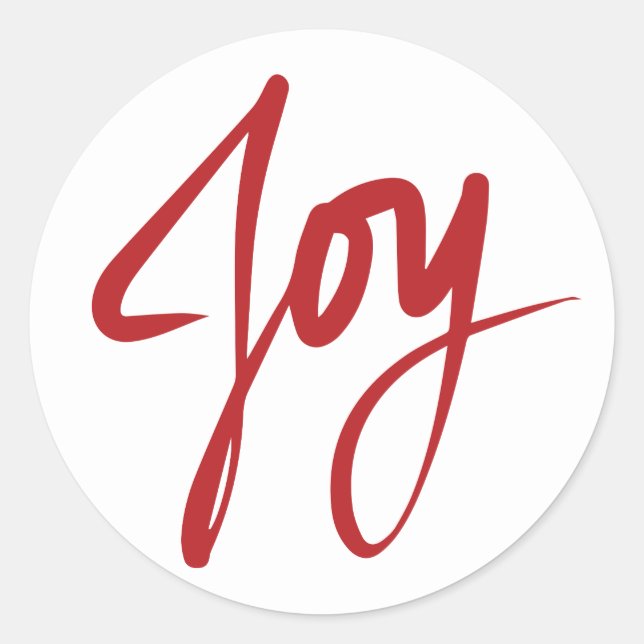 Rond JOY Christmas Round Sticker (Devant)