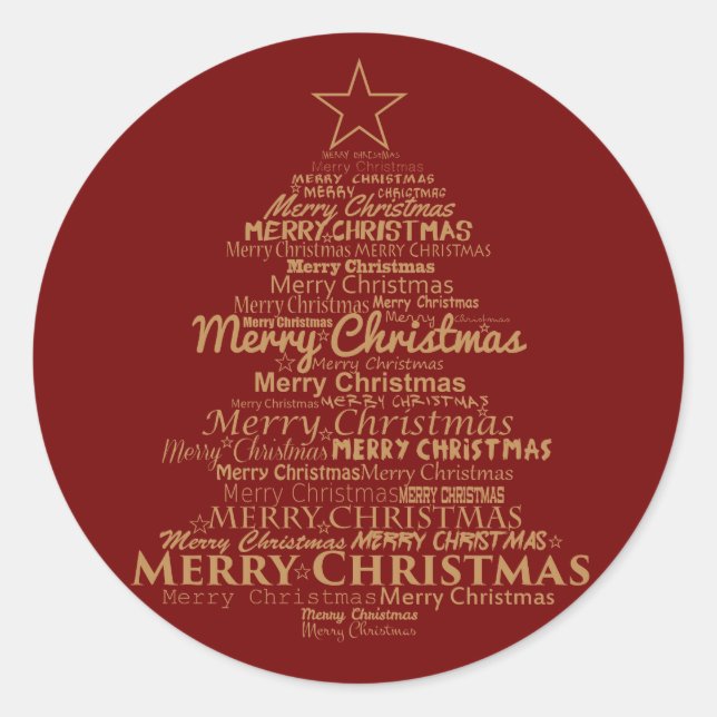 Rond Joy Sticker Arbre de Noël (Devant)