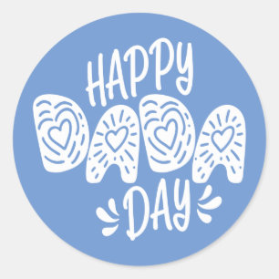 Rond Joyeuse Fête des pères du jour du Dada  Sticker