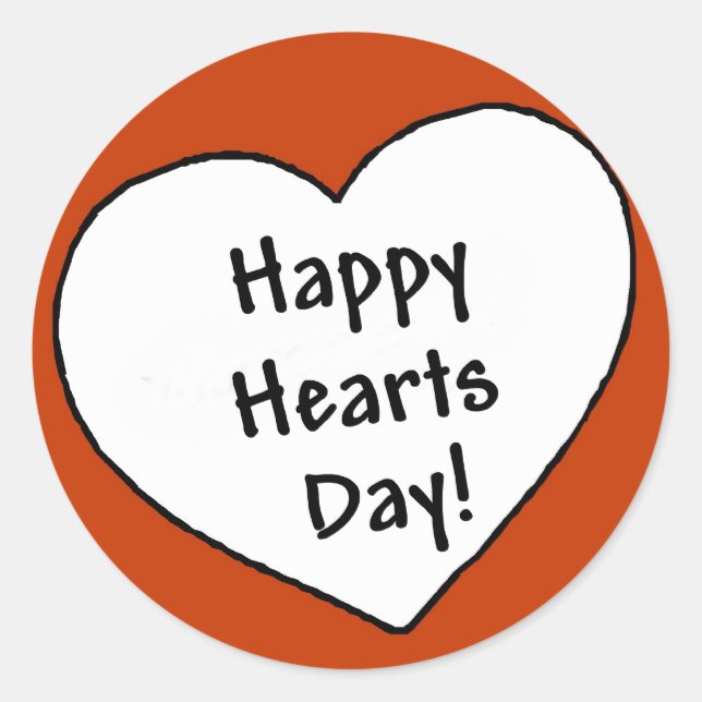Rond Joyeuse Journée des Coeurs - Sticker (Devant)