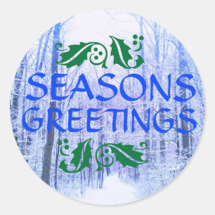 ROND JOYEUSES FÊTES HITER WOODLAND STICKER