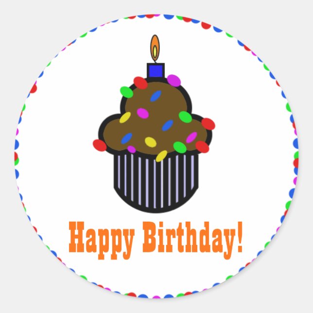 Rond Joyeux anniversaire ! Sticker (Devant)