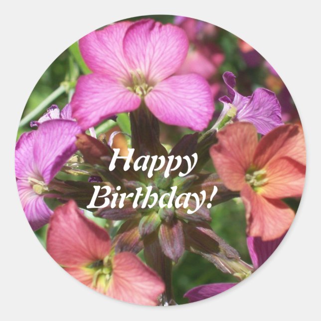 Rond Joyeux Sticker Anniversaire 'Constant Cheer' (Devant)