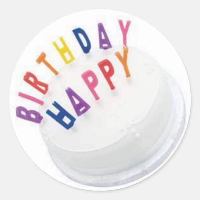 Rond Joyeux Sticker Anniversaire GRANDE (Devant)