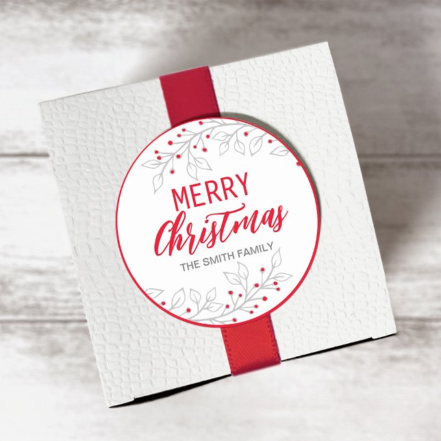 Rond Joyeux Sticker cadeau de Noël/Joyeuses fêtes (Créateur téléchargé)