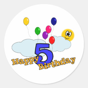Rond Joyeux Sticker d'anniversaire