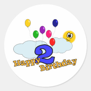 Rond Joyeux Sticker d'anniversaire