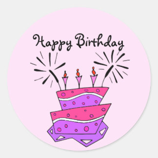 Rond Joyeux Sticker d'anniversaire