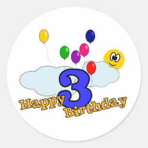 Rond Joyeux Sticker d'anniversaire