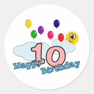Rond Joyeux Sticker d'anniversaire