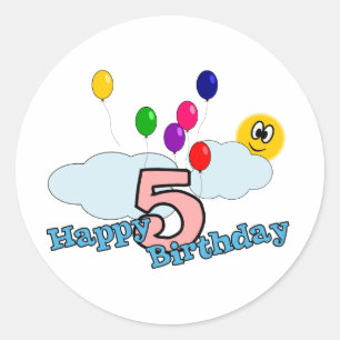 Rond Joyeux Sticker d'anniversaire
