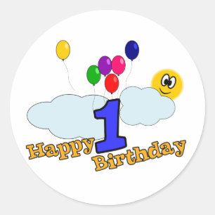 Rond Joyeux Sticker d'anniversaire