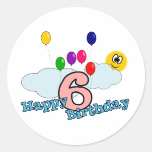 Rond Joyeux Sticker d'anniversaire
