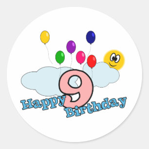 Rond Joyeux Sticker d'anniversaire