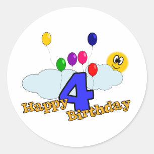 Rond Joyeux Sticker d'anniversaire