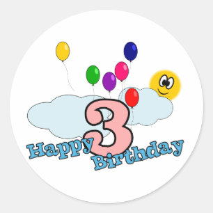 Rond Joyeux Sticker d'anniversaire
