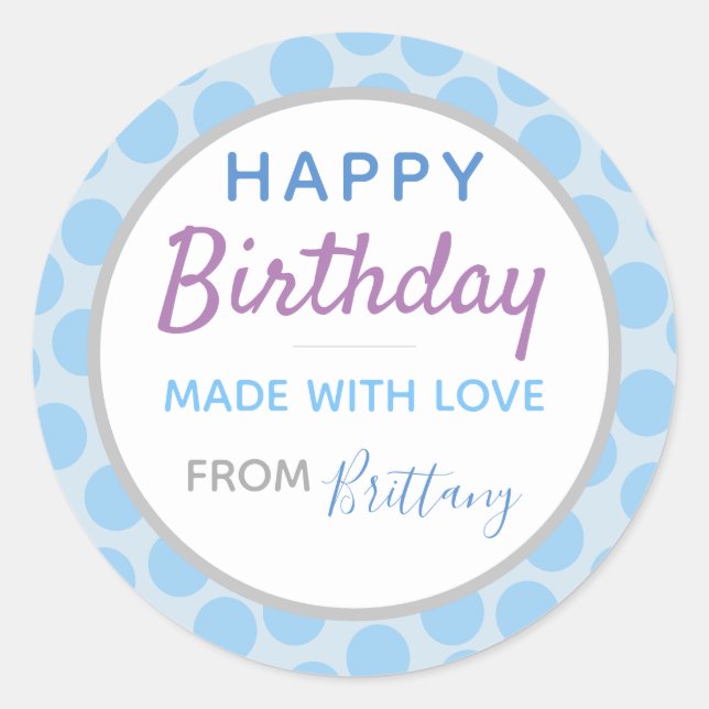 Rond Joyeux Sticker d'anniversaire (20) (Devant)