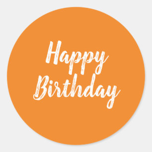 Rond Joyeux Sticker d'anniversaire sur arrière - plan o